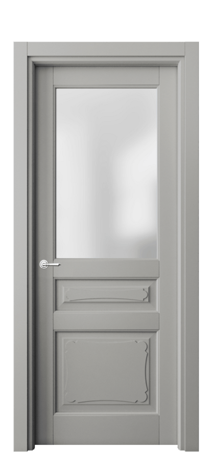 Межкомнатная дверь Toscana Elegante 6324 Бук нейтральный серый Сатинированное стекло Цена 76319 ₽ | Volhovec