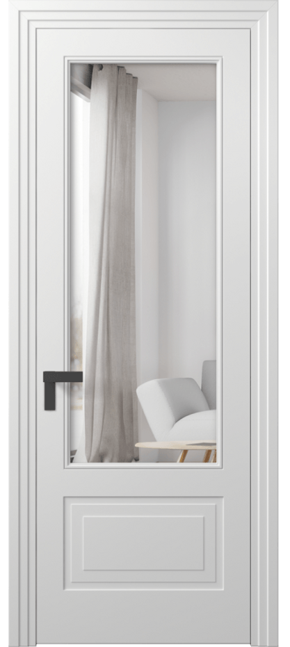 Межкомнатная дверь Rocca 8342 Матовый белоснежный Двустороннее зеркало, триплекс Цена 72919 ₽ | Volhovec