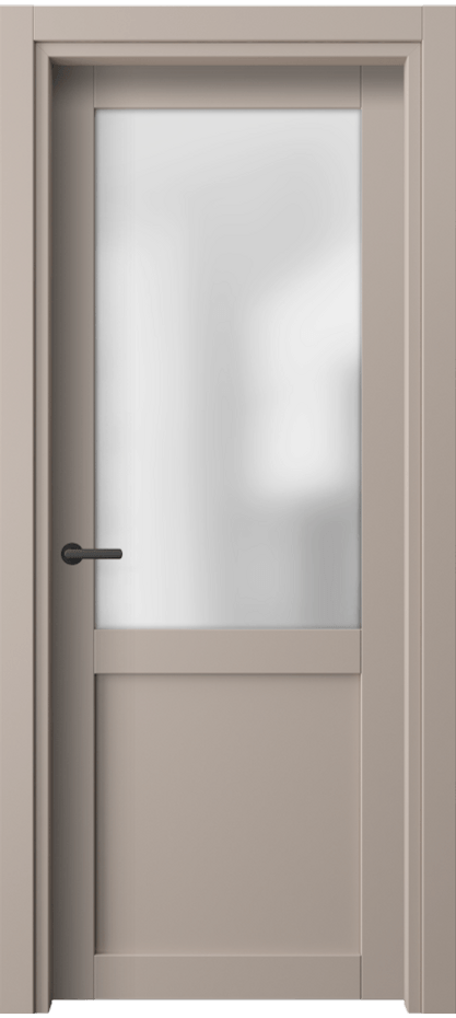 Межкомнатная дверь Neo 2122 ПЭТ серо-коричневый  Сатинированное стекло Цена 24399 ₽ | Volhovec