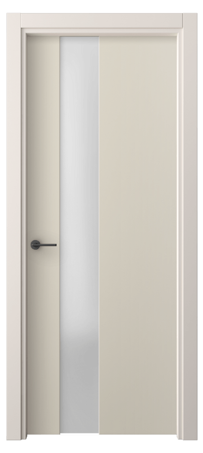 Межкомнатная дверь Фридом 4224 ПЭТ светло-бежевый Сатинированное стекло Цена 33099 ₽ | Volhovec