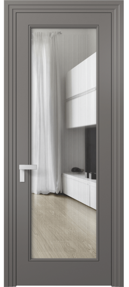 Дверь межкомнатная Rocca 8300 Матовый классический серый Прозрачное стекло с гравировкой "Каннелюры", триплекс, 7 мм Каскадный компланарный наличник МКЛС Цена 86899 ₽ Наличники уже входят в базовый комплект. Фабрика дверей Волховец 8 (800) 551 43 19 Межкомнатная дверь Rocca 8300 Матовый классический серый Прозрачное стекло с гравировкой "Каннелюры", триплекс, 7 мм Цена 86899 ₽ | Volhovec