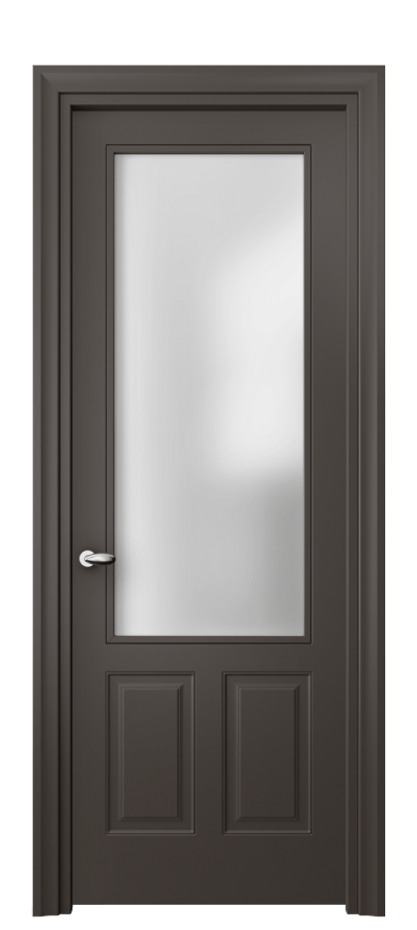 Межкомнатная дверь Esse 8522 Матовый антрацит Сатинированное стекло Цена 56239 ₽ | Volhovec