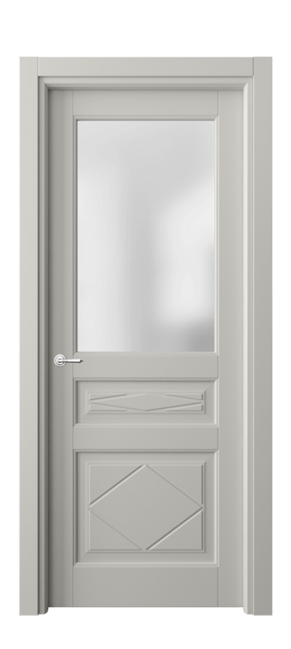 Межкомнатная дверь Toscana Rombo 6344 Бук тёплый серый Сатинированное стекло Цена 111320 ₽ | Volhovec