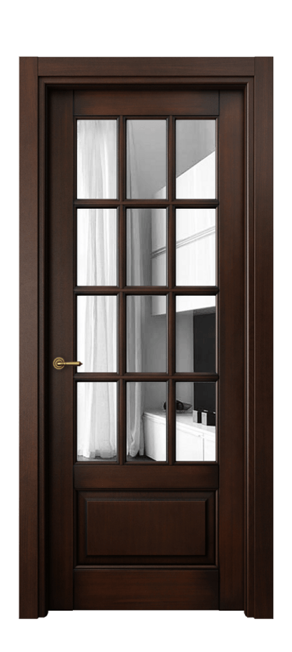 Межкомнатная дверь Toscana Grigliato 6313 Бук тёмный с патиной Двустороннее зеркало, триплекс Цена 102559 ₽ | Volhovec