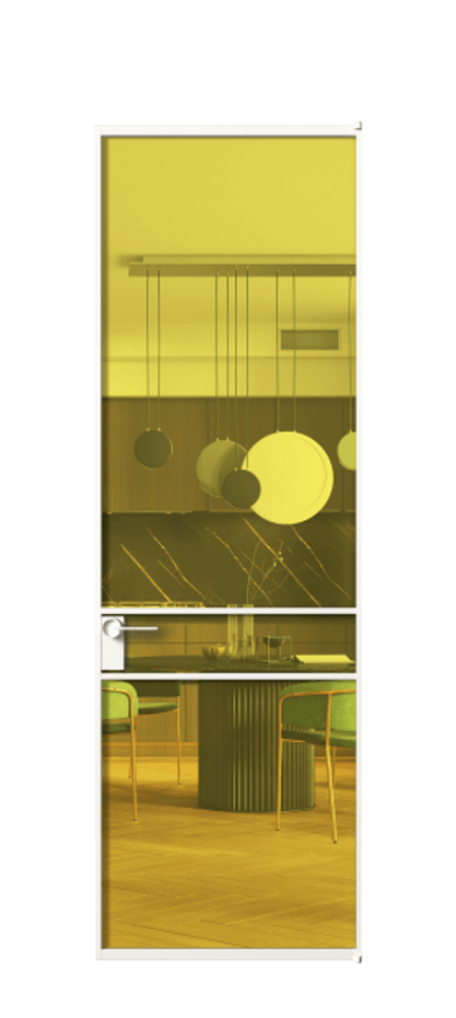 Алюминиевая дверь АЛПЛ040.02  Алюминий Белый Прозрачное жёлтое стекло, триплекс, 6мм. Без короба бел Цена 130890 Стоимость комплекта двери включает: 
1. Полотно (600/650/700/750/800/850/900/950*2000-2400 мм).
2. Короб
3. Комплект фурнитуры (2 торцевые петли и магнитный замок с ответной планкой). Фабрика дверей Волховец 8 (800) 551 43 19  Алюминиевая дверь АЛПЛ040.02 Алюминий Белый Прозрачное жёлтое стекло, триплекс, 6мм Цена 130890  | Volhovec