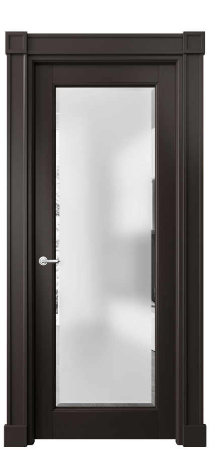 Межкомнатная дверь Toscana Plano 6300 Бук антрацит Сатинированное стекло с фацетом, 6 мм Цена 181240 сом | Volhovec