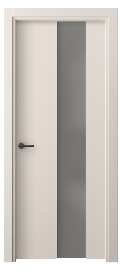 Межкомнатная дверь Freedom 4226 ПЭТ пудровый бежевый Сатинированное серое стекло, триплекс Цена 36099 ₽ | Volhovec