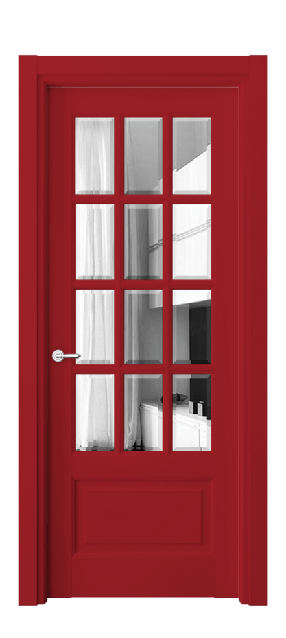 Межкомнатная дверь Toscana Grigliato 6313 Бук белоснежный Двустороннее зеркало с фацетом, триплекс Цена 117599 ₽ | Volhovec