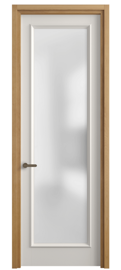 Межкомнатная дверь Charm 6702 Бук пудровый белый Сатинированное стекло Цена 75679 ₽ | Volhovec