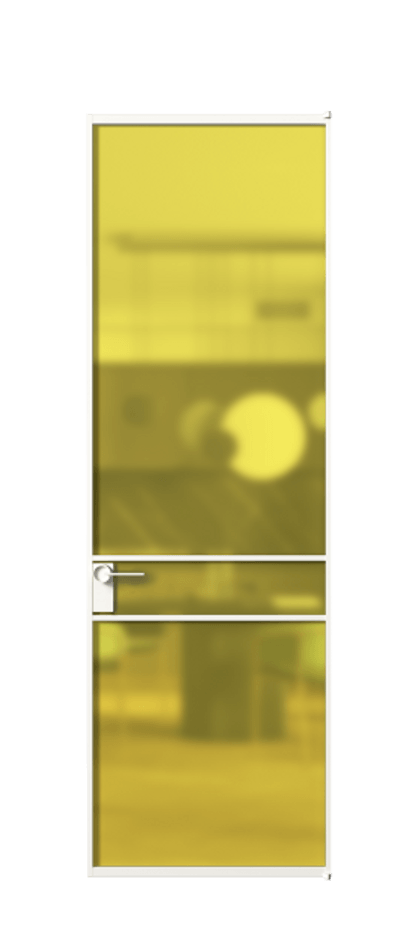 Алюминиевая дверь АЛПЛ040.02  Алюминий Белый Сатинированное жёлтое стекло, триплекс, 6мм. Без короба бел Цена 130890 Стоимость комплекта двери включает: 
1. Полотно (600/650/700/750/800/850/900/950*2000-2400 мм).
2. Короб
3. Комплект фурнитуры (2 торцевые петли и магнитный замок с ответной планкой). Фабрика дверей Волховец 8 (800) 551 43 19  Алюминиевая дверь АЛПЛ040.02 Алюминий Белый Сатинированное жёлтое стекло, триплекс, 6мм Цена 130890  | Volhovec