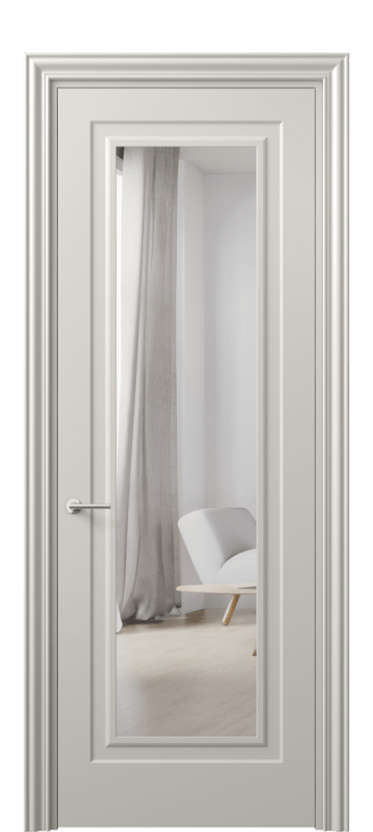 Дверь межкомнатная Mascot 8403 Матовый облачно-серый Двустороннее зеркало, триплекс Фигурный наличник МОС Цена 66119 ₽ Наличники уже входят в базовый комплект. Фабрика дверей Волховец 8 (800) 551 43 19 Межкомнатная дверь Mascot 8403 Матовый облачно-серый Двустороннее зеркало, триплекс Цена 66119 ₽ | Volhovec