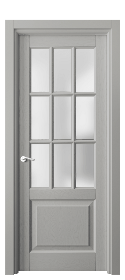 Межкомнатная дверь Lignum 0748 Дуб нейтральный серый Сатинированное стекло Цена 148299 ₽ | Volhovec