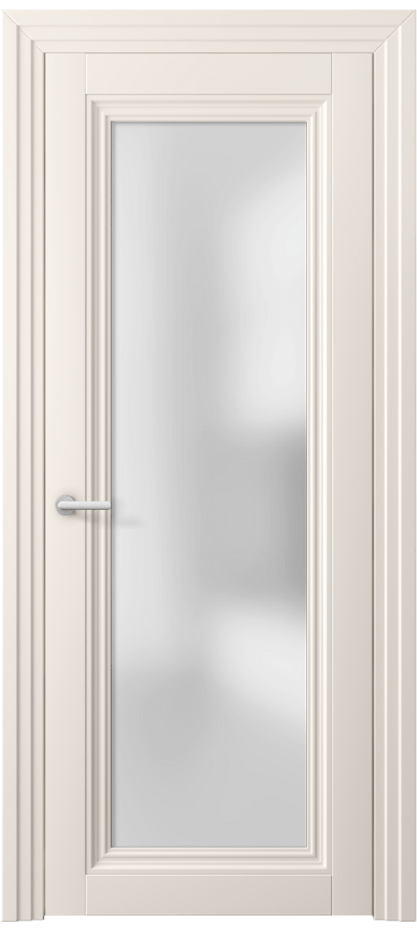 Межкомнатная дверь Centro 2502 ПЭТ кремово-белый Сатинированное стекло Цена 37599 ₽ | Volhovec