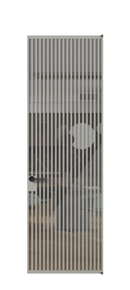 Алюминиевая дверь АЛПЛ040.06 Алюминий нейтральный серый Рефлективное прозрачное стекло "Stopsol", калёное Цена 232890  | Volhovec