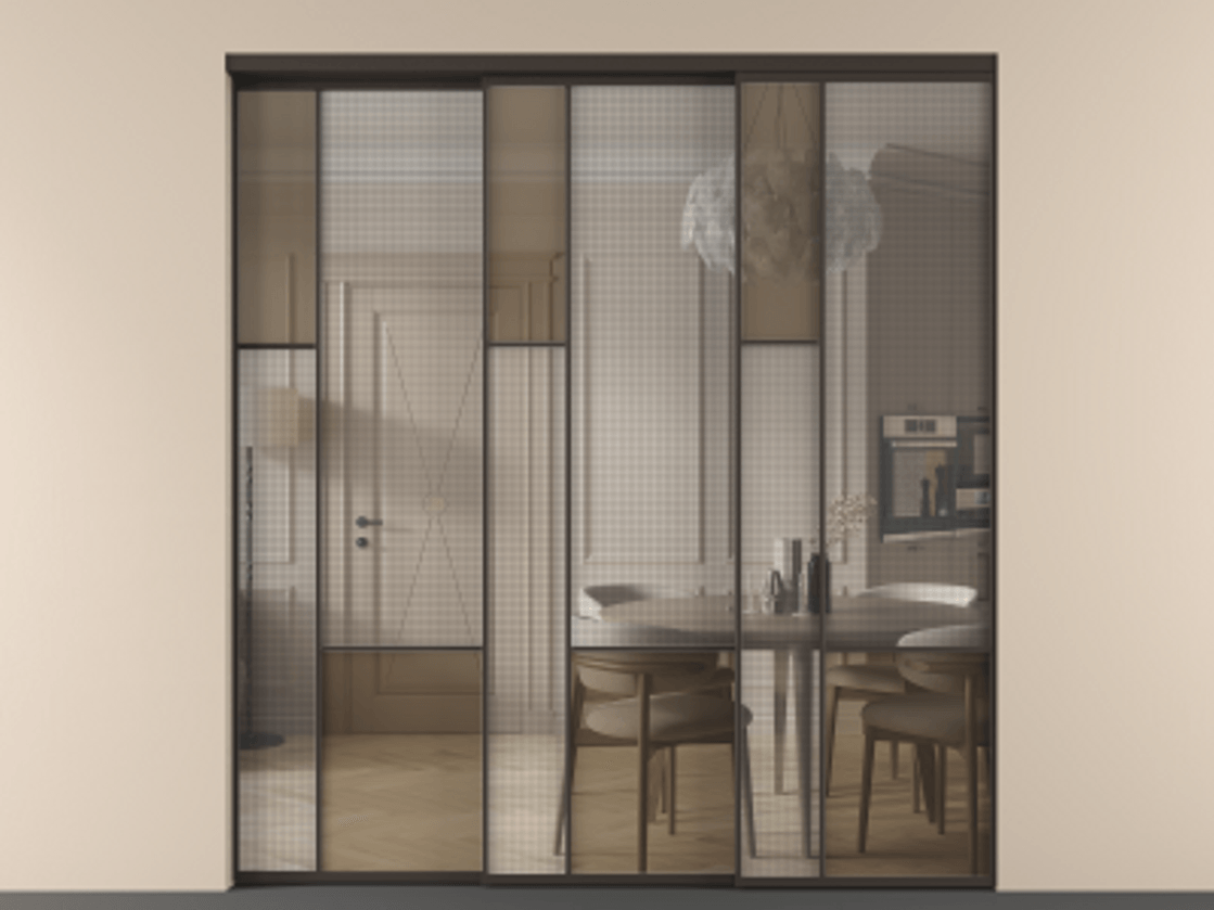 Перегородка Mosaic внутри проема телескопик синхро-3 #VENDORCODE# #FURNISH# #GLASS# Цена #PRICE# #CURRENCY# | Volhovec