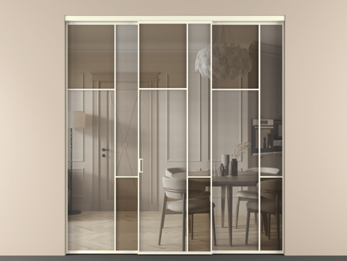 Перегородка Mosaic внутри проема трёхстворчатая #VENDORCODE# #FURNISH# #GLASS# Цена #PRICE# #CURRENCY# | Volhovec