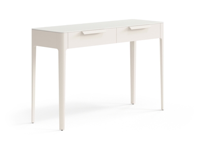 Мебель Консоль Piega 2 ящика. Цвет Матовый бежево-серый. Материал Гладкая эмаль. Коллекция Консоль Piega 2 ящика. Картинка.