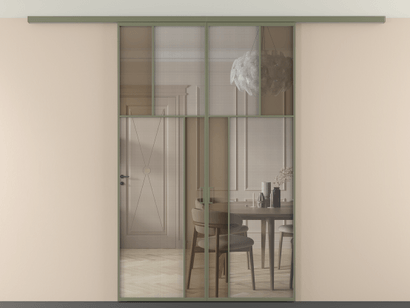 Алюминевая перегородка vdp2_2_АОТ_MS+Бронза триплекс_new. Цвет Алюминий оливковый тёмный. Материал Алюминий в эмали. Коллекция Перегородка Mosaic вдоль стены на потолок двустворчатая. Фото. Алюминевая перегородка vdp2_2_АОТ_MS+Бронза триплекс_new. Цвет Алюминий оливковый тёмный. Материал Алюминий в эмали. Коллекция Перегородка Mosaic вдоль стены на потолок двустворчатая. Картинка.