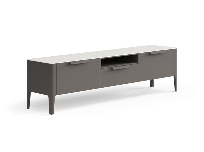 Мебель ТВ тумба Piega. Цвет Матовый антрацит. Материал Гладкая эмаль. Коллекция ТВ тумба Piega. Фото. Мебель ТВ тумба Piega. Цвет Матовый антрацит. Материал Гладкая эмаль. Коллекция ТВ тумба Piega. Картинка.