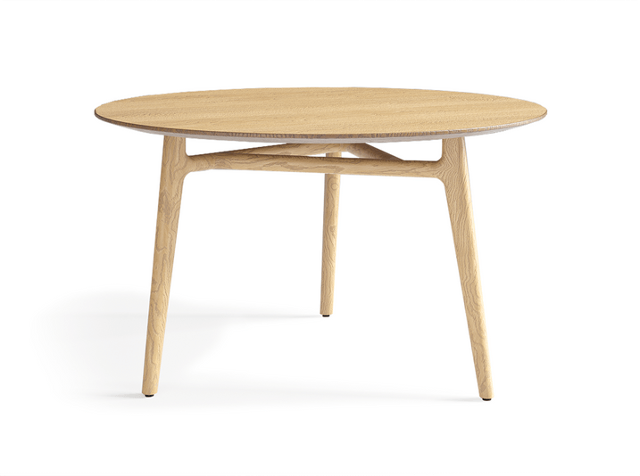 Мебель Стол Primo обеденный круглый 125×125 см. Цвет Дуб соломенный матовый. Материал Массив дуба матовый. Коллекция Стол Primo обеденный круглый 125×125 см. Картинка.