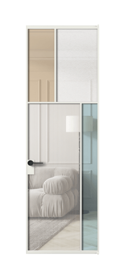 Межкомнатная дверь АЛПЛ041.23 АССР 4 стекла. Цвет Алюминий светло-серый. Материал Алюминий в эмали. Коллекция Mosaic. Фото. Дверь межкомнатная АЛПЛ041.23 АССР 4 стекла. Цвет Алюминий светло-серый. Материал Алюминий в эмали. Коллекция Mosaic. Картинка.