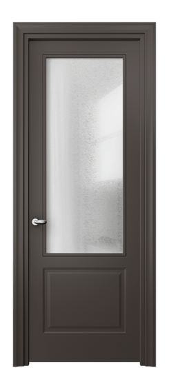 Дверь межкомнатная 8552 МАН ЛЕД. Цвет Матовый антрацит. Материал Гладкая эмаль. Коллекция Esse. Картинка.