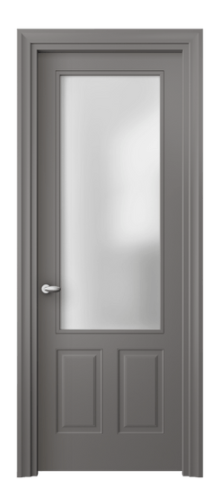Дверь межкомнатная 8522 МКЛС САТ. Цвет Матовый классический серый. Материал Гладкая эмаль. Коллекция Эссе. Картинка.
