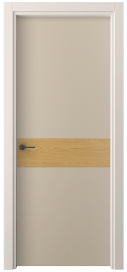 Дверь межкомнатная 4221 ПЭСК. Цвет ПЭТ серо-коричневый . Материал ПЭТ. Коллекция Freedom. Картинка.