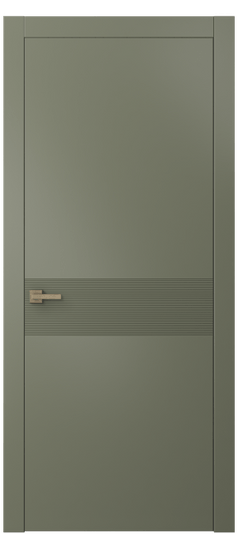 Дверь межкомнатная 8041 МОТ. Цвет Матовый оливковый тёмный. Материал Гладкая эмаль. Коллекция Linea. Картинка.