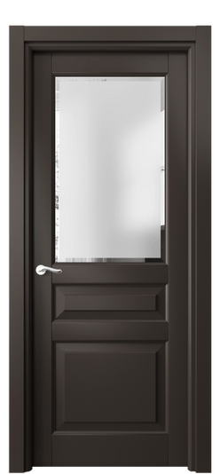 Межкомнатная дверь 0710 МАН Сатинированное с фацетом. Цвет Матовый антрацит. Материал Гладкая эмаль. Коллекция Лигнум. Фото. Дверь межкомнатная 0710 МАН Сатинированное с фацетом. Цвет Матовый антрацит. Материал Гладкая эмаль. Коллекция Лигнум. Картинка.