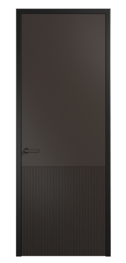 Дверь межкомнатная 8204 МАН. Цвет Матовый антрацит. Материал Гладкая эмаль. Коллекция Вельвет. Картинка.