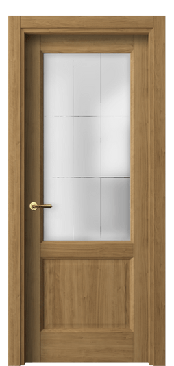 Дверь межкомнатная 1422 ГОР Cатинированное стекло лофт. Цвет Грецкий орех. Материал Ламинатин. Коллекция Galant. Картинка.