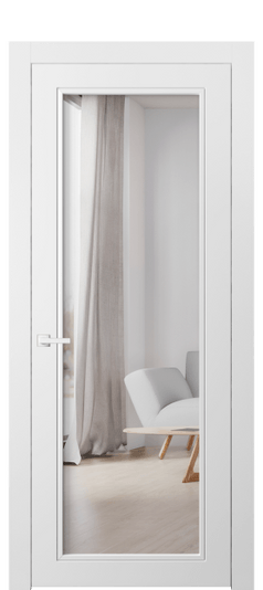 Дверь межкомнатная 8000 МБЛ ДВ ЗЕР. Цвет Матовый белоснежный. Материал Гладкая эмаль. Коллекция Neo Classic. Картинка.