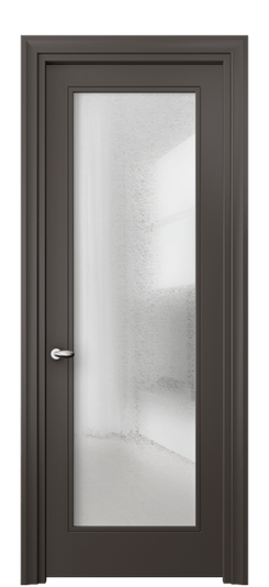 Дверь межкомнатная 8502 МАН ЛЕД. Цвет Матовый антрацит. Материал Гладкая эмаль. Коллекция Esse. Картинка.