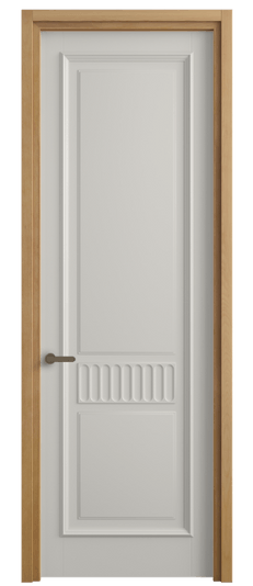 Дверь межкомнатная 6707 БТСР . Цвет Бук тёплый серый. Материал Массив бука эмаль. Коллекция Charm. Картинка.