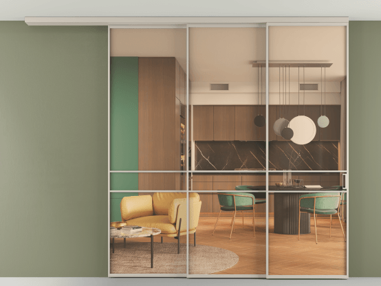 Алюминевая перегородка АЛПР 040.02_АСБЖ_ПРОЗ ОРАНЖ_new. Цвет Алюминий светло-бежевый. Материал Алюминий в эмали. Коллекция Перегородка Formato вдоль стены на потолок 3 створки с синхронным механизмом. Фото. Алюминевая перегородка АЛПР 040.02_АСБЖ_ПРОЗ ОРАНЖ_new. Цвет Алюминий светло-бежевый. Материал Алюминий в эмали. Коллекция Перегородка Formato вдоль стены на потолок 3 створки с синхронным механизмом. Картинка.