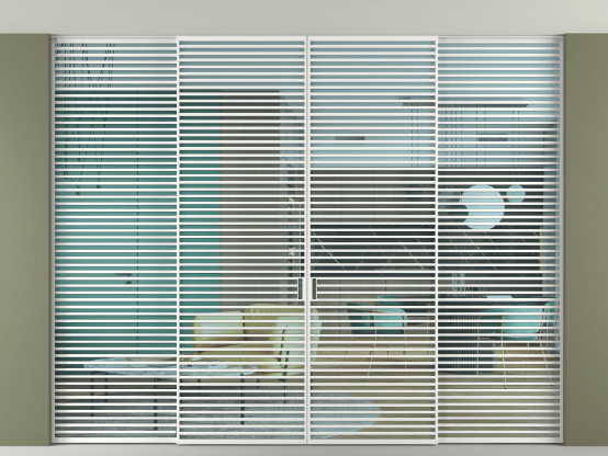 Алюминевая перегородка АЛПР 040.07_АБЛ_ПРОЗ ГОЛ_new. Цвет Алюминий белоснежный. Материал Алюминий в эмали. Коллекция Перегородка Formato внутри проёма скрытое крепление в потолок 4 створки. Фото. Алюминевая перегородка АЛПР 040.07_АБЛ_ПРОЗ ГОЛ_new. Цвет Алюминий белоснежный. Материал Алюминий в эмали. Коллекция Перегородка Formato внутри проёма скрытое крепление в потолок 4 створки. Картинка.