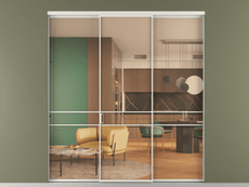 Перегородка Формато внутри проёма 3 створки