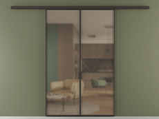 Перегородка Формато вдоль стены 2 створки