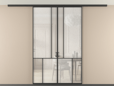 Перегородка Mosaic вдоль стены на потолок двустворчатая