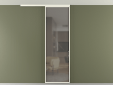 Перегородка Формато вдоль стены на потолок 1 створка