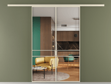 Перегородка Formato вдоль стены 2 створки