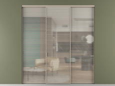 Перегородка Formato внутри проёма 3 створки