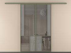 Перегородка Mosaic вдоль стены двустворчатая