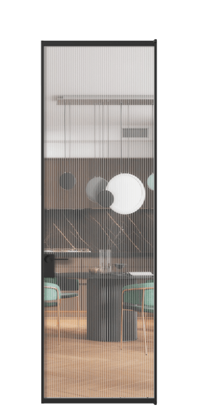 Дверь межкомнатная АЛПЛ040.01 Moru ЧЕР. Цвет Алюминий Черный. Материал Алюминий. Коллекция Formato. Картинка.