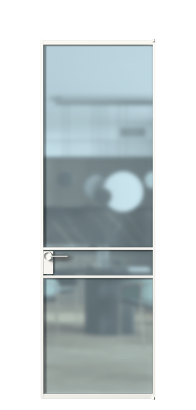 Дверь межкомнатная АЛПЛ040.02 САТ ГОЛ БЕЛ. Цвет Алюминий Белый. Материал Алюминий. Коллекция Formato. Картинка.