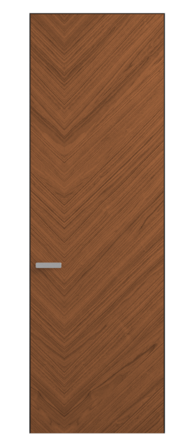 Дверь межкомнатная 0201 ОМДМР Орех медный матовый. Цвет Орех медный матовый рифт. Материал Радиальный шпон Naturwood. Коллекция Rift. Картинка.