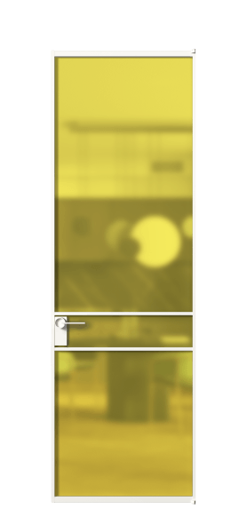 Дверь межкомнатная АЛПЛ040.02 САТ ЖЕЛ БЕЛ. Цвет Алюминий Белый. Материал Алюминий. Коллекция Formato. Картинка.